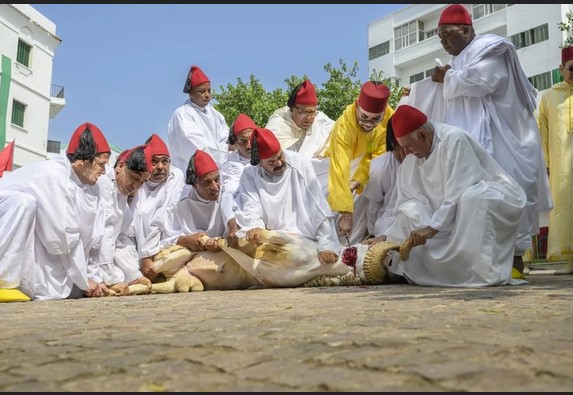 أمير المؤمنين يؤدي صلاة عيد الأضحى ويقوم بنحر أضحية العيد